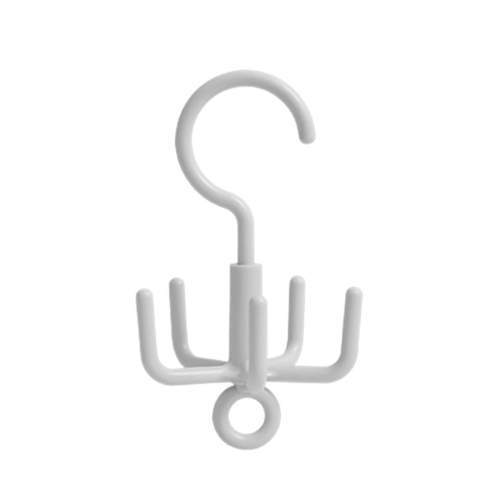 Wardrobe Stackable Hanger 5 Hook No Drilling Storage Hanging Hook for Belts Scarves Shawls Ties