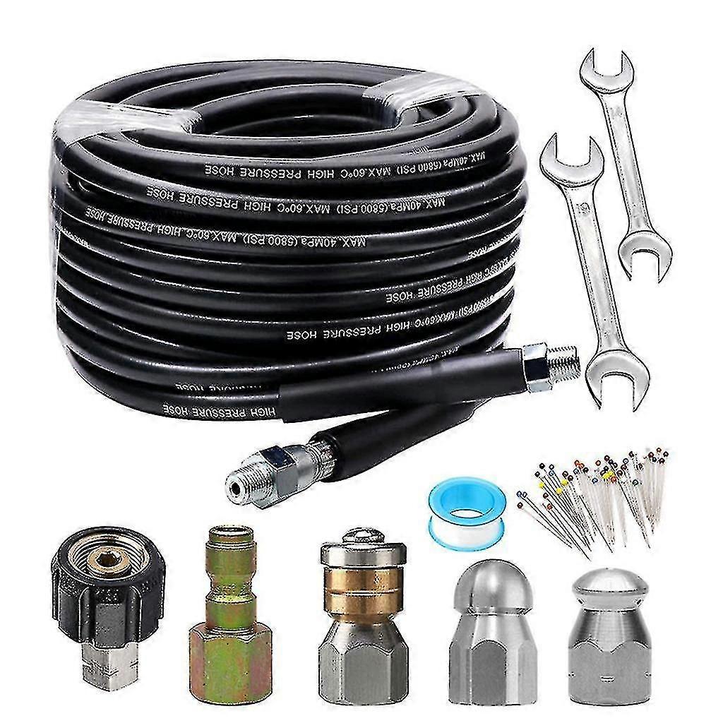 Sewer Ejector Kit 50/98 Ft 5800 Psi Drain Cleaning Hose Ant