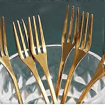 60pcs Stainless Steel Flatware Fruit Fork Dinnerware Appetizer Snack Dessert Fork Kitchen Tableware