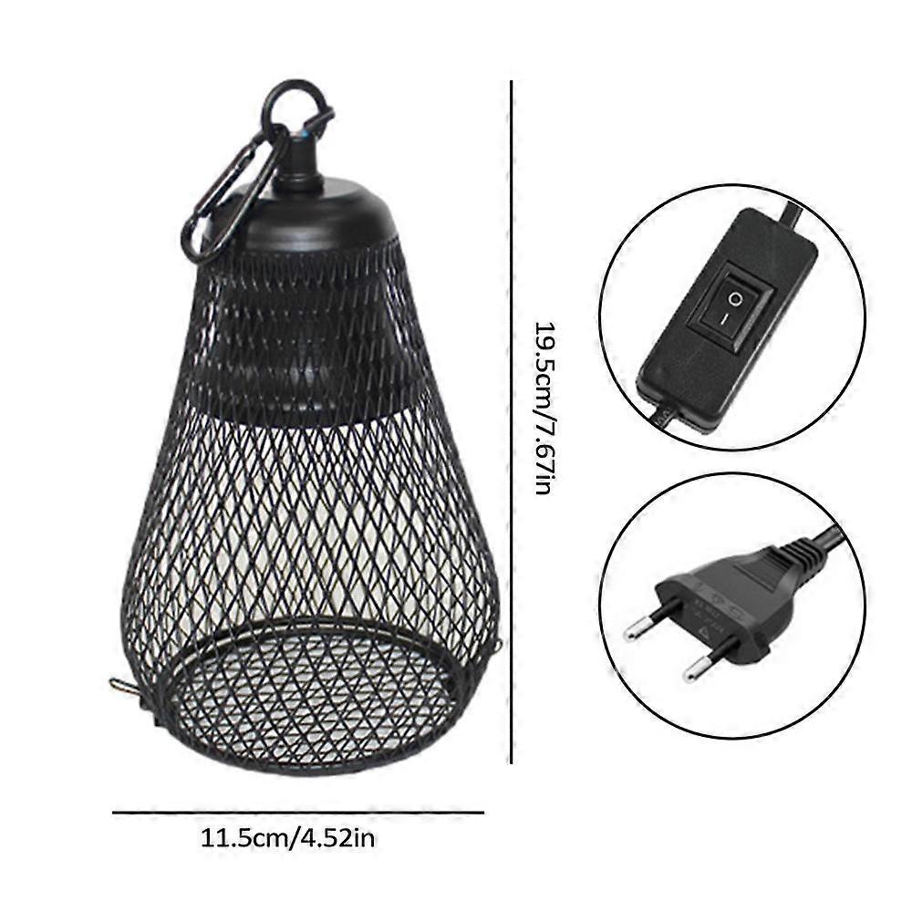 Reptile Pet Heat Lamp Lampshade Heat Lamp Light Mesh Cover pour Ceramic Bulb Enclosure Anti Scald Lamp Mesh Cover Reptile Heating