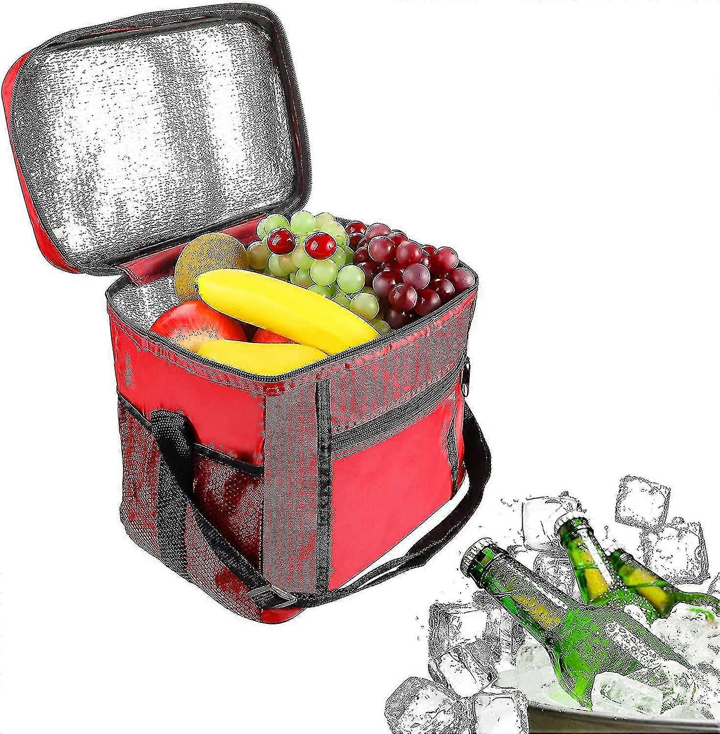 Insulated Lunch Bag Foldable Picnic Bag 11l Beach Cooler Bag Portable Cooling Bag Picnic