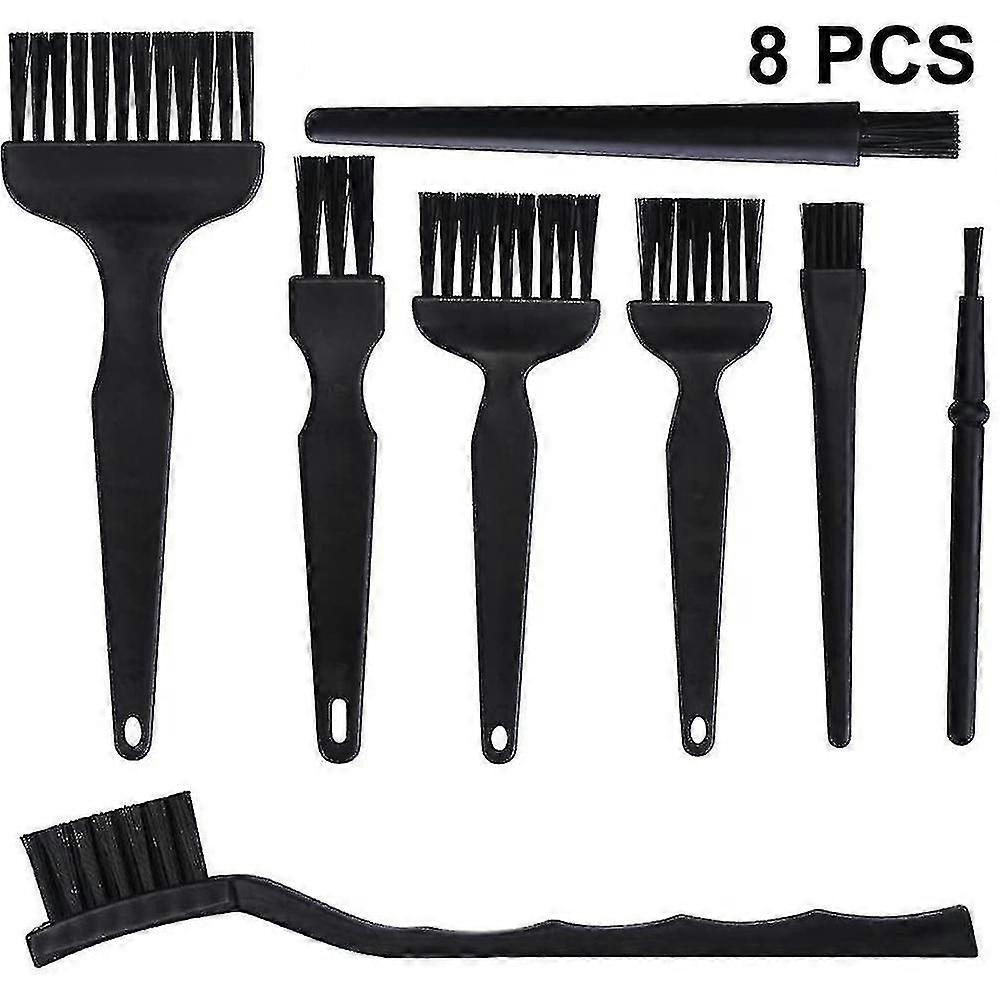 8 In 1 Anti Static Brushes, Portable Plastic Handle Nylon Cleaning Keyboard Brush Kit For Computer And Small Spaces--