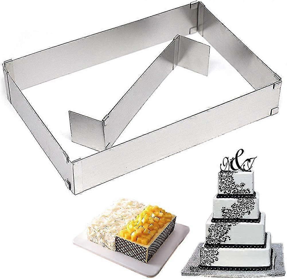 Rectangular Adjustable Baking Frame, With Dividers, Adjustable Cake Ring