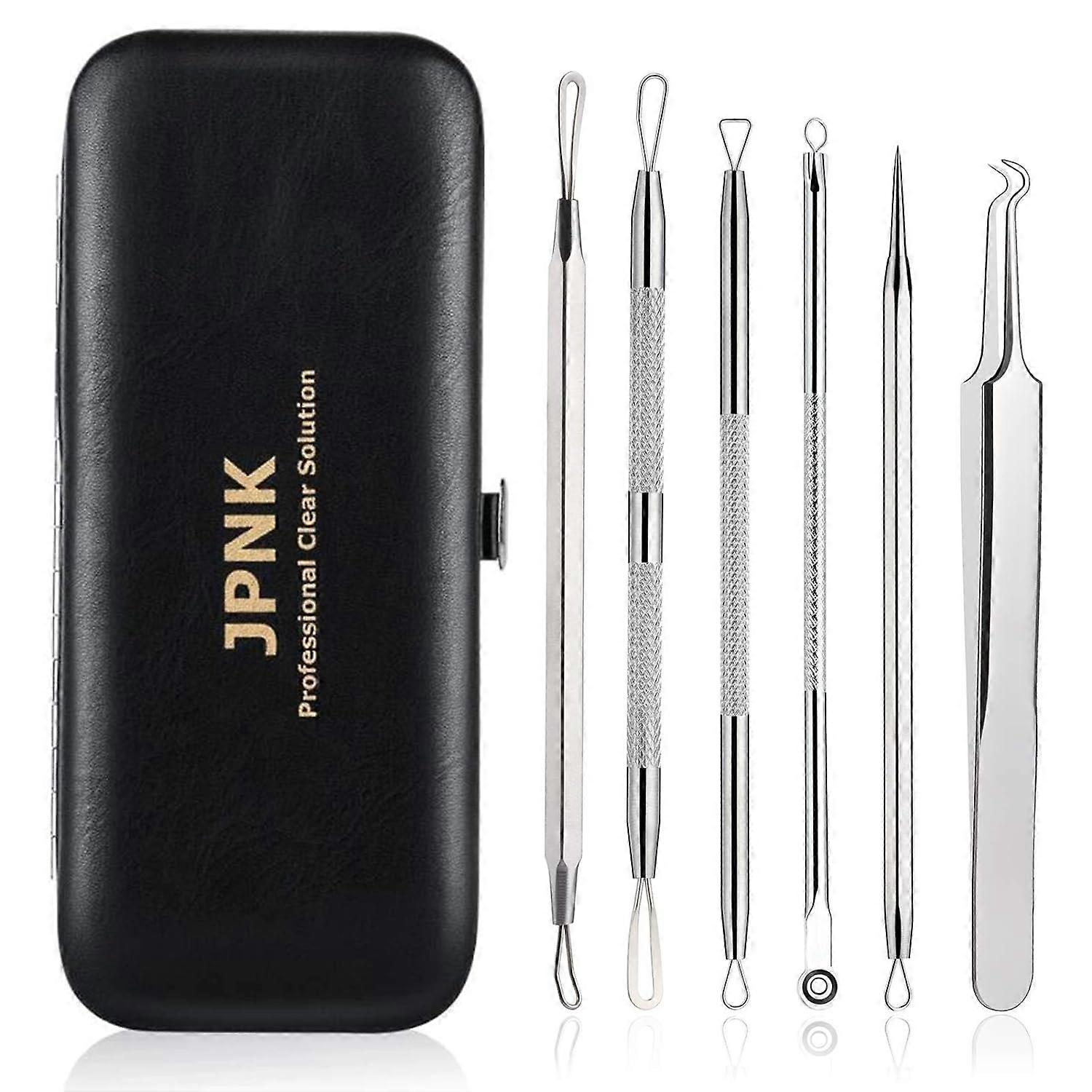 Blackhead Remover Tool 6 Pieces with Leather Case