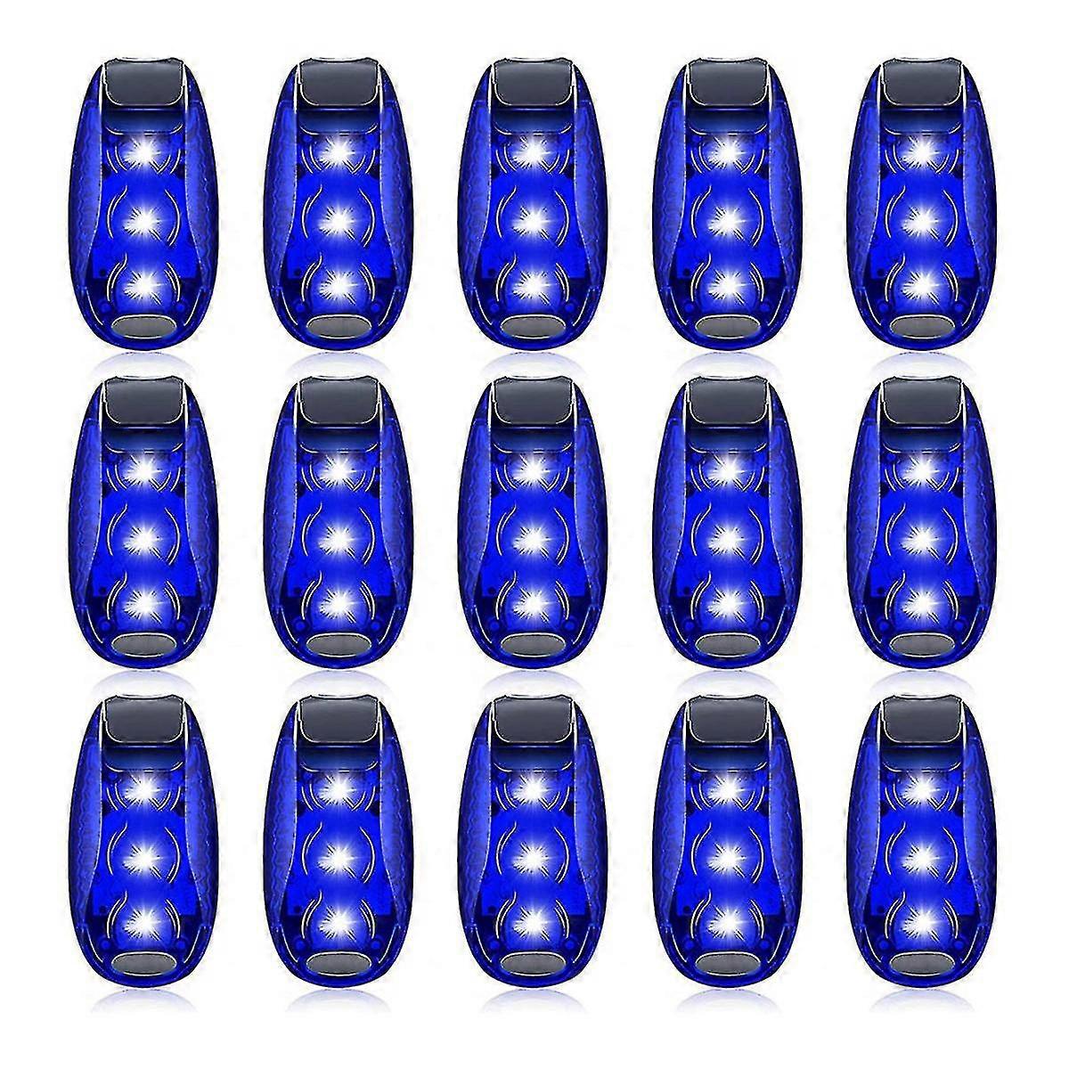 15 Pieces Led Safety Light, Compatible With Runners, Bike, Walking,blue