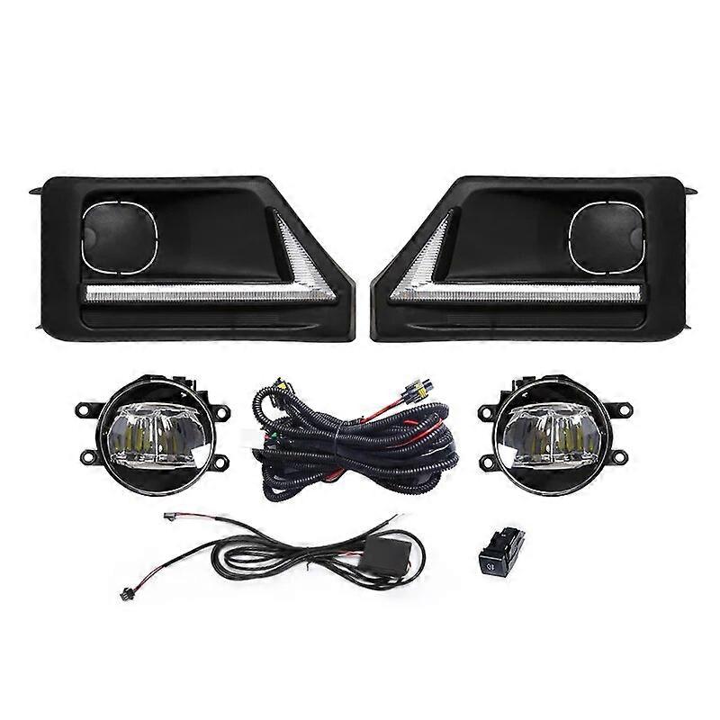 Car Front Bumper Fog Lamp for Toyota RAV4 Adventure 2019 2020 2021 White Yellow Led DRL Daytime Running Light Turn Signal 12V