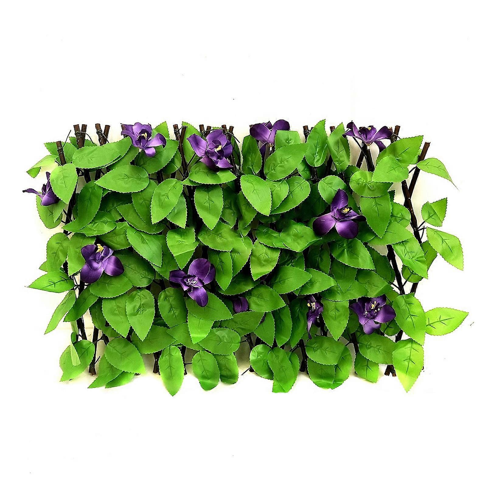 Artificial Ivy Hedge Privacy Fence Screen Greenery Wall UV-Resistant Faux Hedge Roll Adjustable Flexible Easy Setup Hedge for Garden Enthusiasts Outdo
