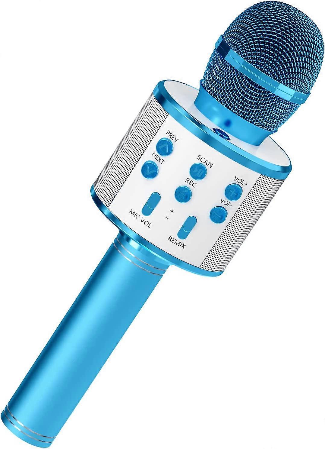 Karaoke microphone with speaker - Blue