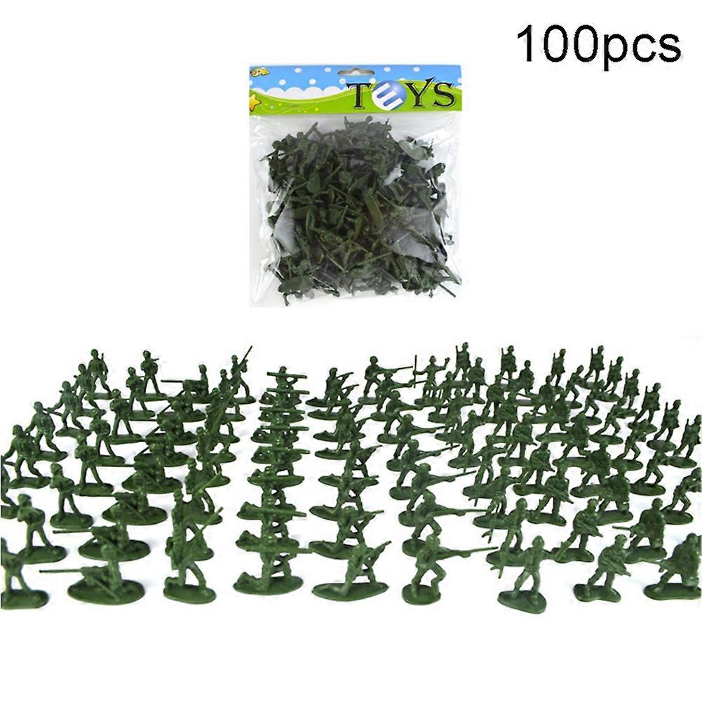100Pcs Mini Classic Soldiers Figures Models Playset Desk Decor Kids Toy Gift KAESI