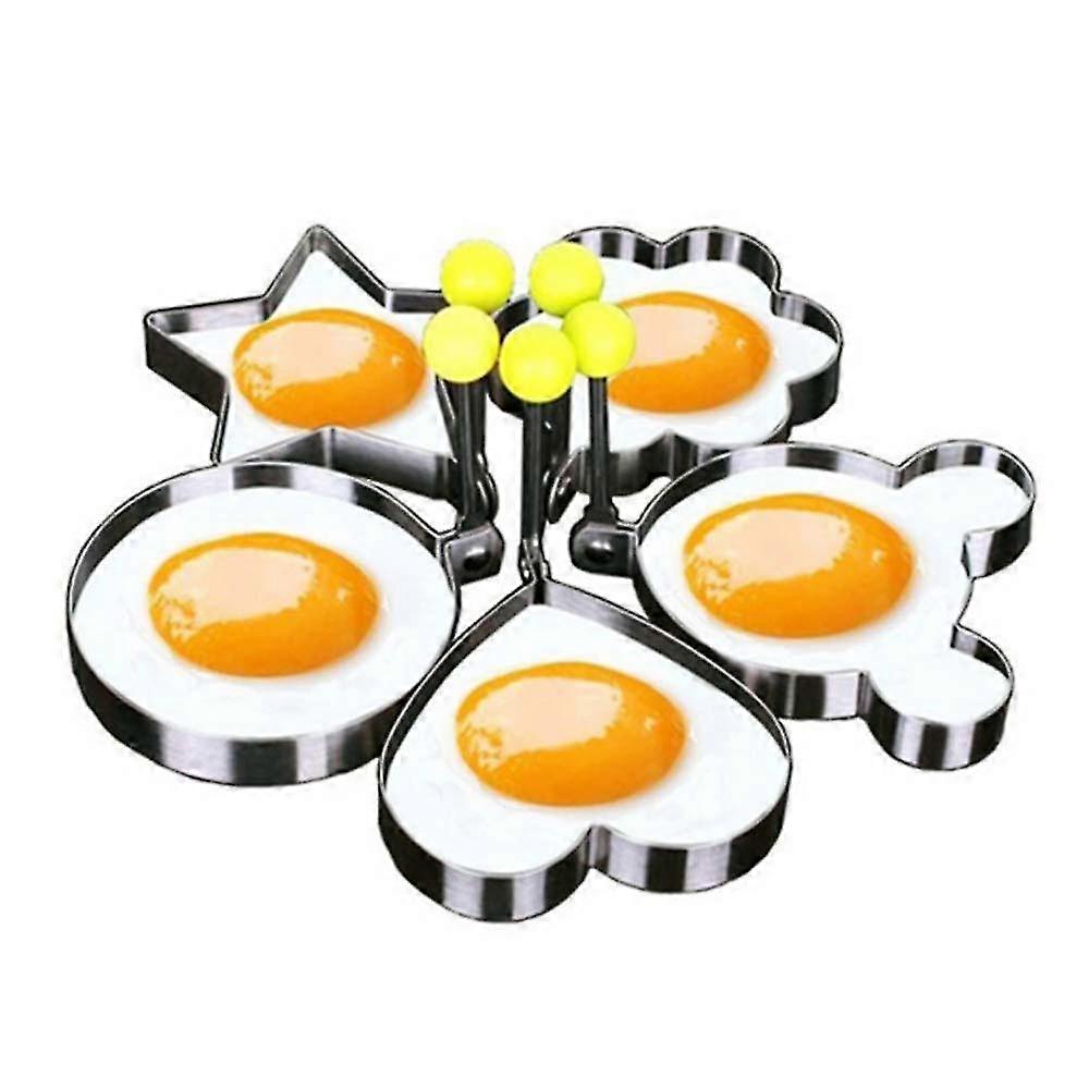 5pcs Thick Stainless Steel Egg Cooker