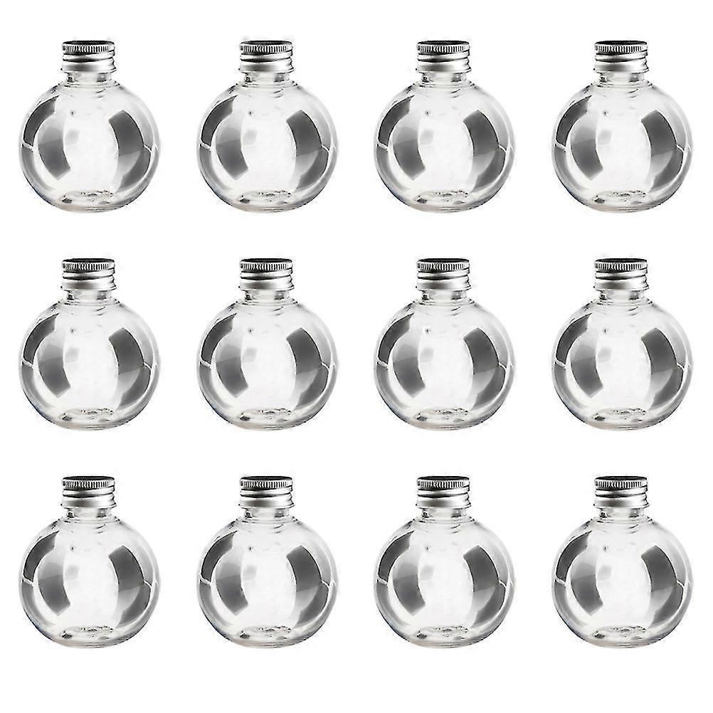 25 Pcs Plastic Bottles Transparent Leak Proof 150ml Empty Bulb Shape Bottle Container Ball Bottle For Party