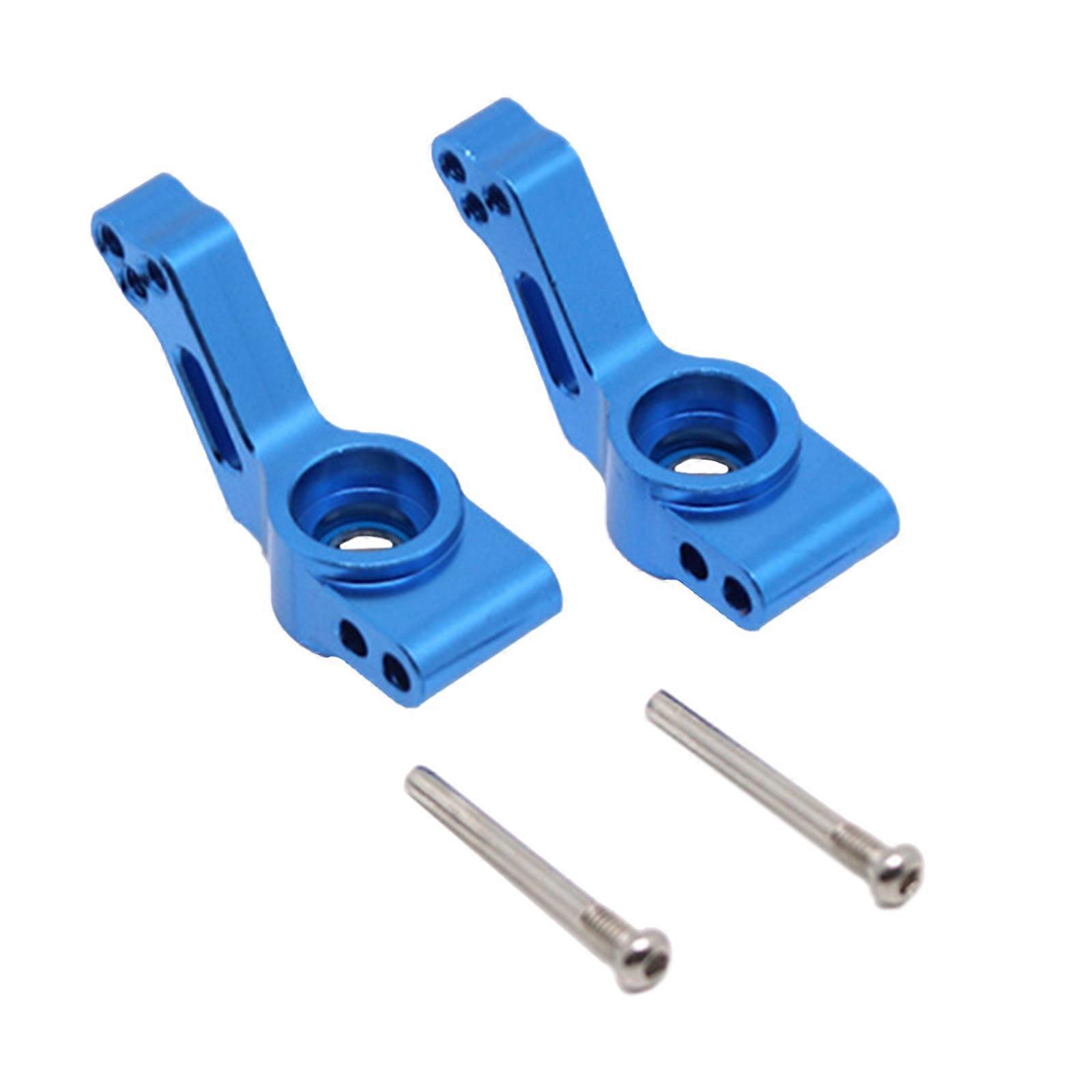 2pcs Alloy RC Front And Rear Steering Blocks Replacement for 1/10 Scale Off-Road RC Model Car Upgrade Parts - Front Red