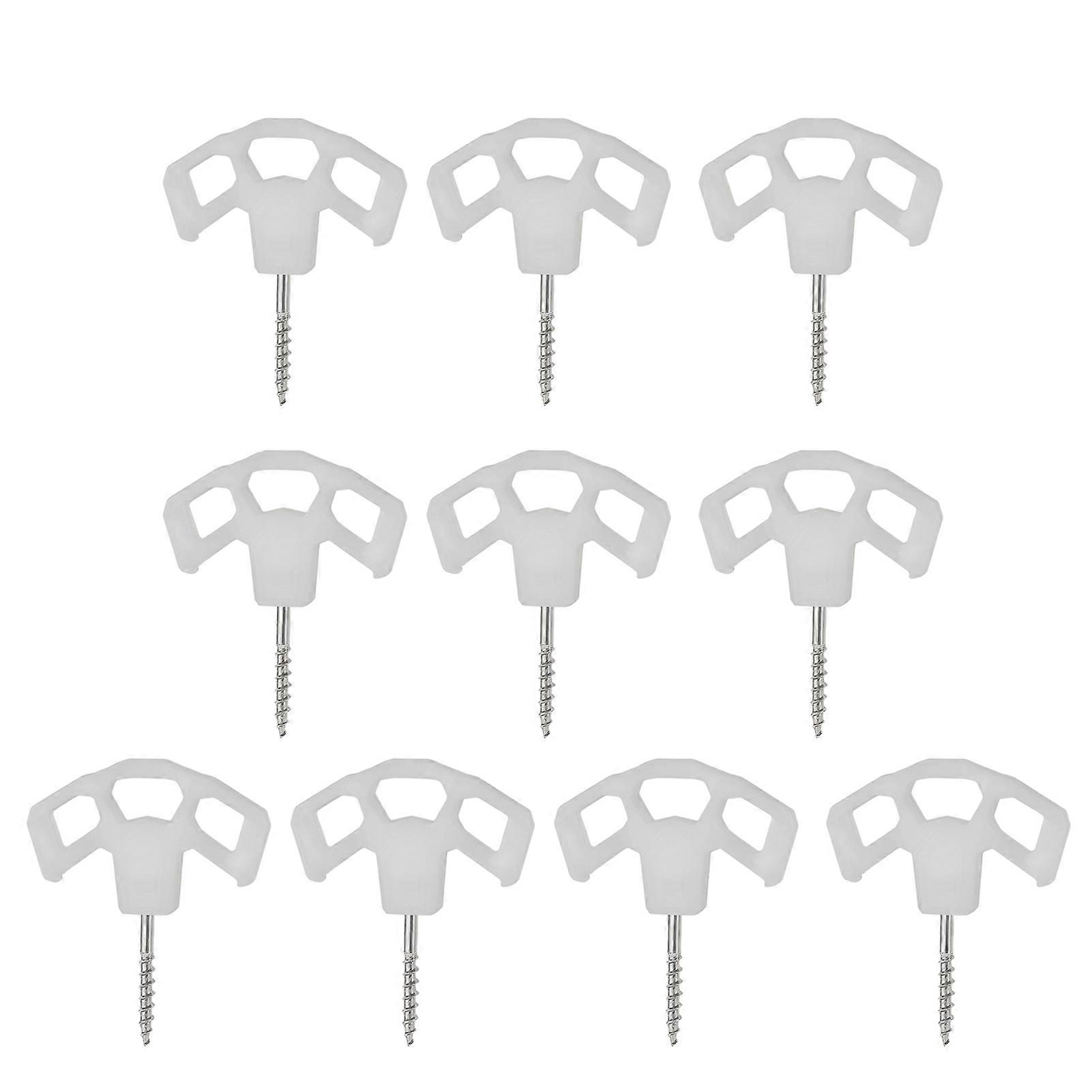 10 Piece Stainless Steel Threaded Tent Nails Stable Garden Ground Anchors Pegs for Hiking Camping