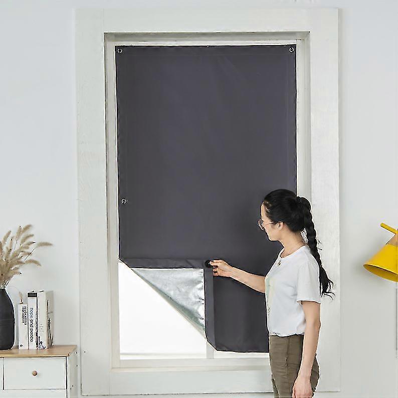 39x23" Large Blackout Curtain Temporary Blinds With Suction Cups Portable Travel Curtain
