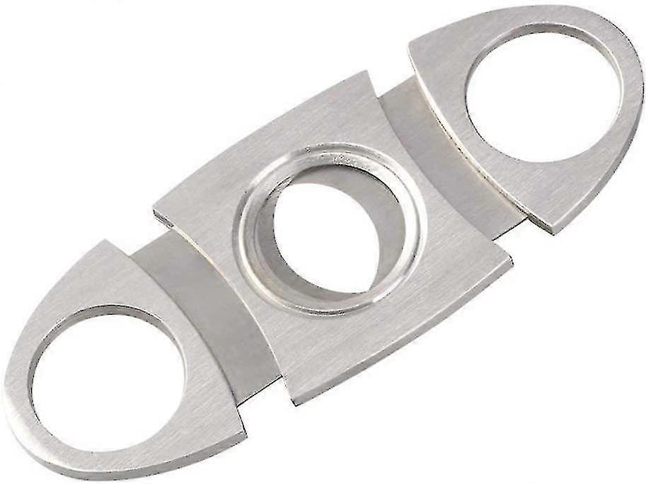 2024 sølv rustfritt stål sigarkutter, sigarkutter, sigarkutter, dobbeltbladsaks