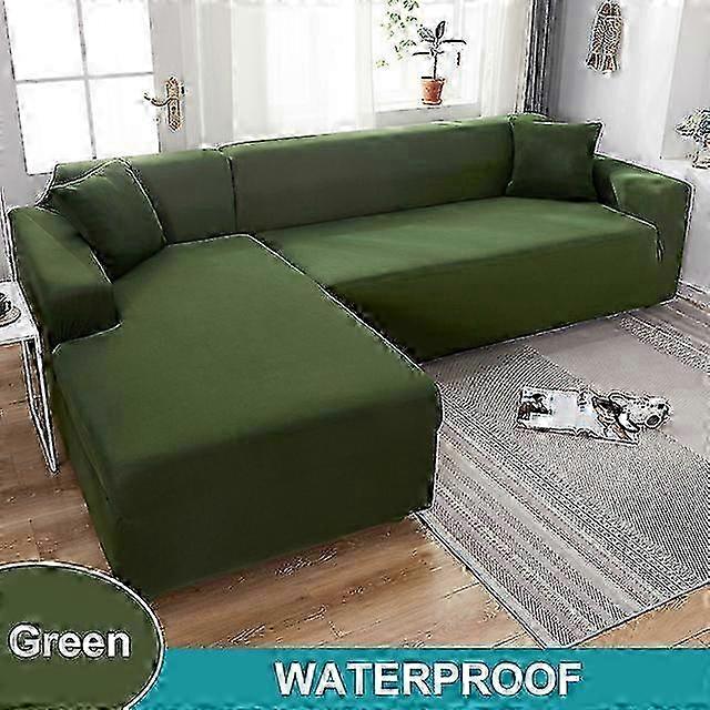 Vattentätt sofföverdrag 1/2/3/4-sits sofföverdrag för vardagsrum elastiskt massivt L-format hörn sofföverdrag för soffa soffa fåtölj