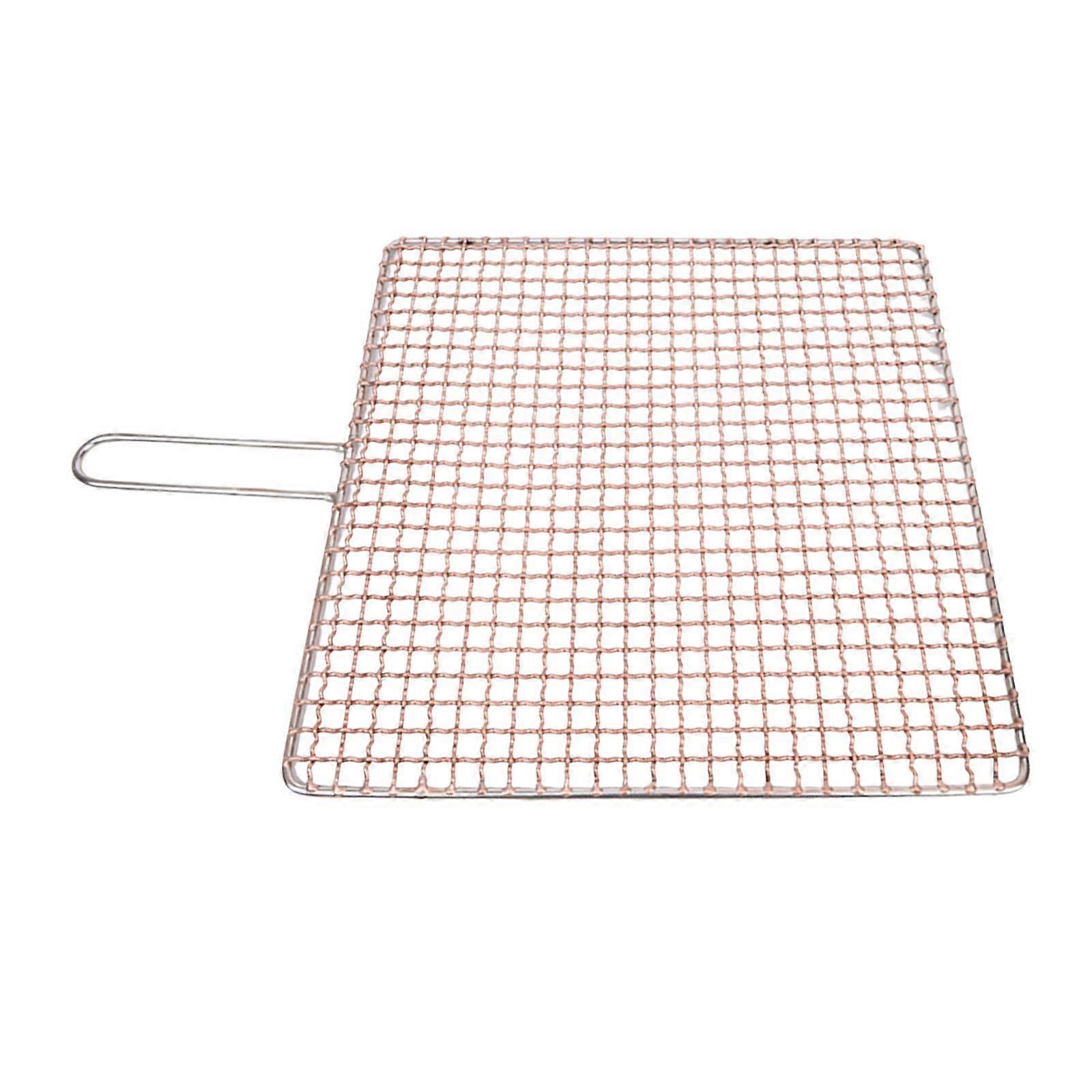 Barbecue Net Nonstick Copper Grilling Net for Picnic Kitchen Cooking Camping 30cmx30cm