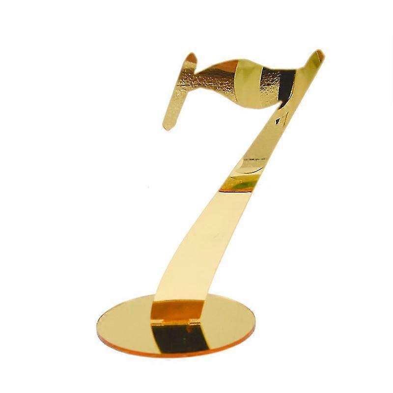 2 pieces of digital 7-seat number plate glossy surface adds atmosphere mirror vertical wedding golden table number banquet supplies