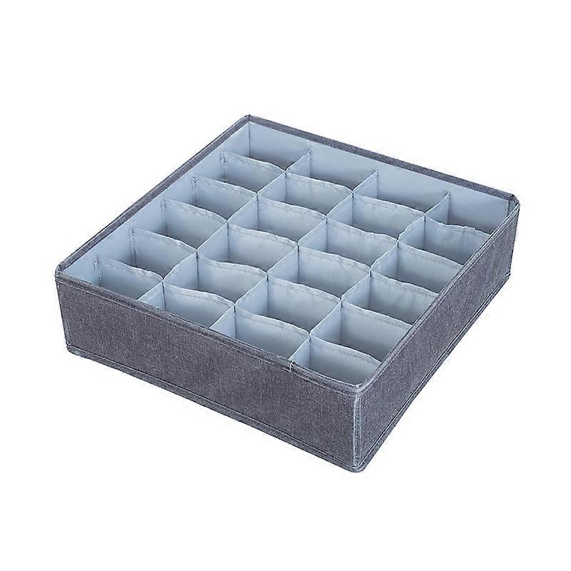 2-Pack Socks and Underwear Storage Boxes, 24 Compartments Foldable Boxes (Folding Boxes, Drawer Dividers, Drawer Organizer Fabric Boxes for Socks Stor