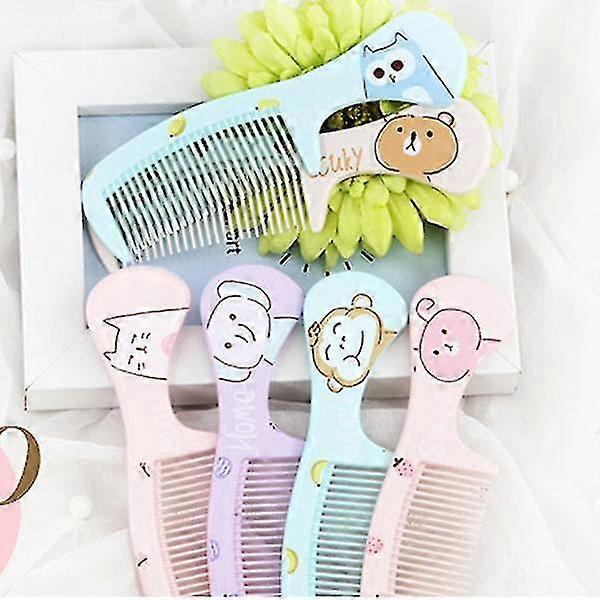 مشط الشعر الكرتون للأطفال الفتيات فرشاة بلاستيكية صغيرة مشط مقاومة للحرارة الشعر المحمولة