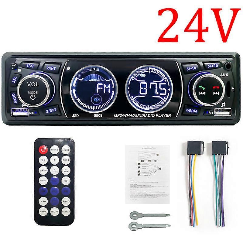 SINOVCLE Car Radio 1din Audio Bluetooth Stereo MP3 Player FM Receiver 60Wx4 Support Phone Charging AUX/USB/TF Card In Dash Kit
