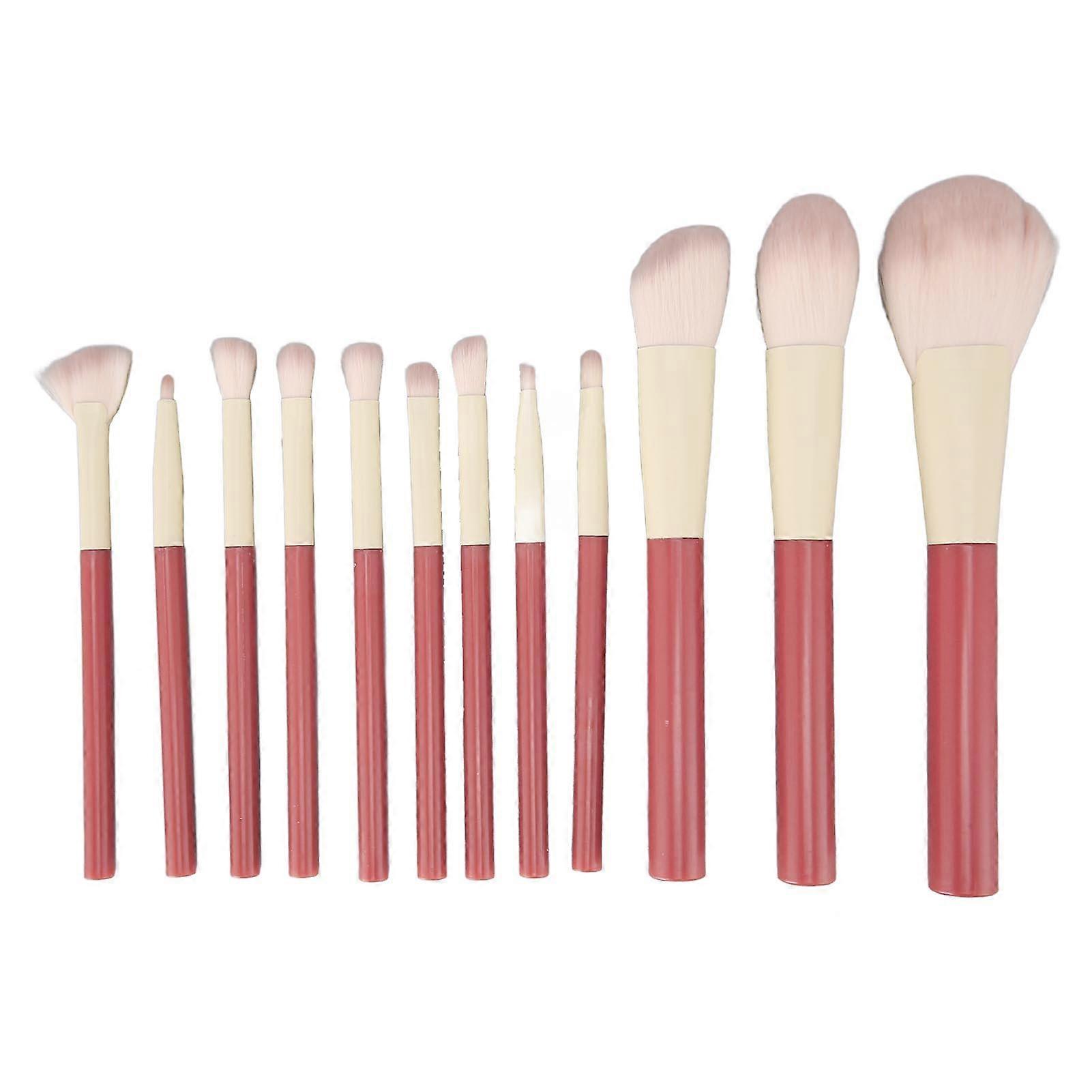 Makeup Brush Set 12Pcs Soft Bristle Ergonomic Highlighter Eyeshadow Blush Brushes for Beginners