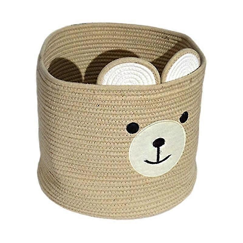 Large Capacity Laundry Basket Soft Foldable Strong Load-bearing Cartoon Bear Dirty Clothes Container