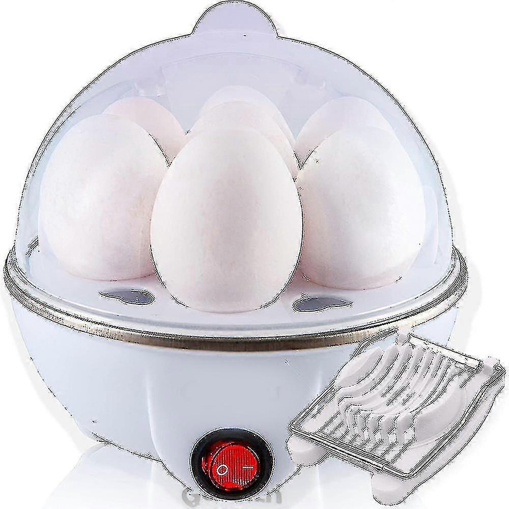 Electric Egg Cooker Boiler Maker Soft, Medium Or Hard Boil, 7 Egg Capacity Noise Free Technology Automatic Shut Off, White With Egg Slicer Included,wh