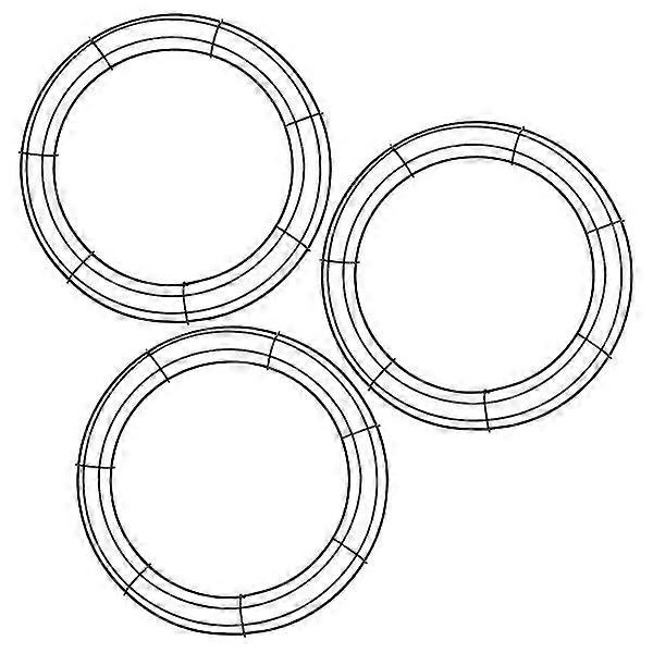 3pcs Iron Flower Wreath Iron Frame Decorative Wreath Loop Home Decor-c