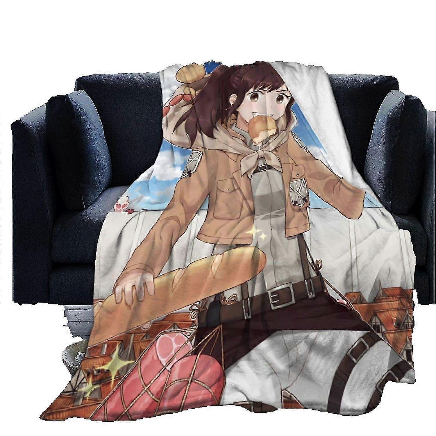 3D mikrovláknová plyšová deka pro lepší spánek Super útulná klimatizační deka Attack On Titan Jean X177 -CT106jvrivjh2246