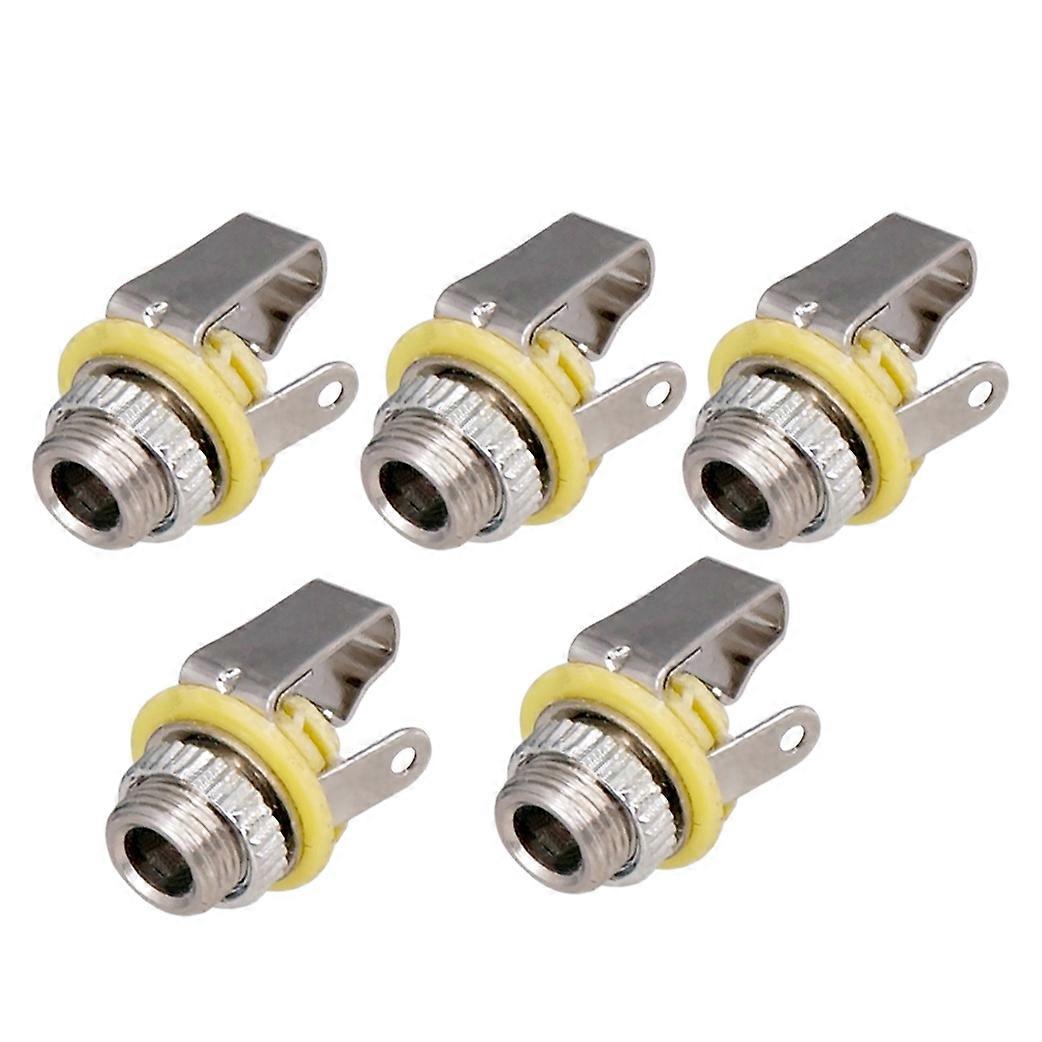 5Pcs 3.5mm 1/8inch Mono Input Plug Socket for Electric Guitar Earphone Speaker Plug Sockets