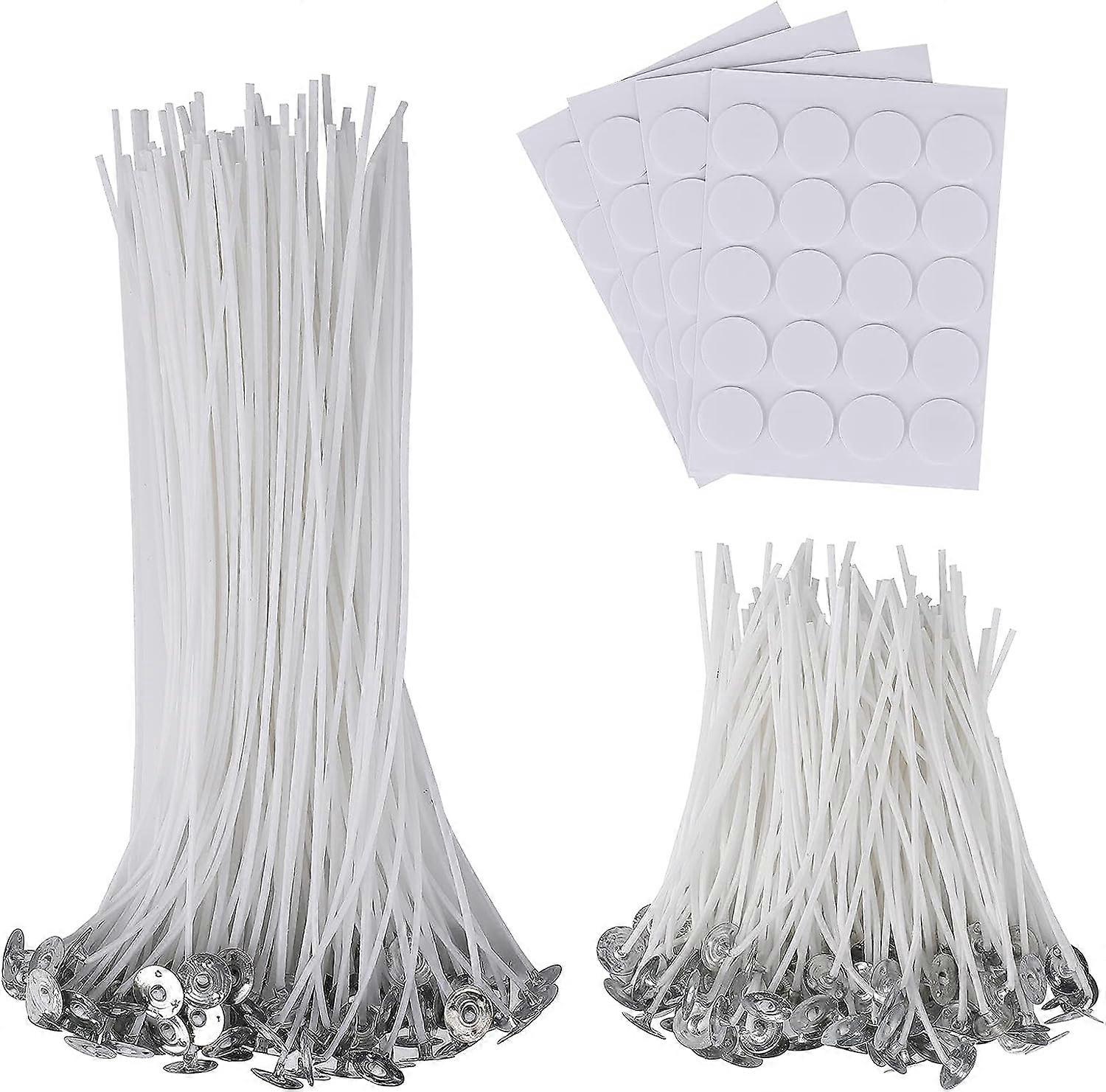 Candle Making Kit Pre-Waxed Wicks with Centering Device,Wick Stickers