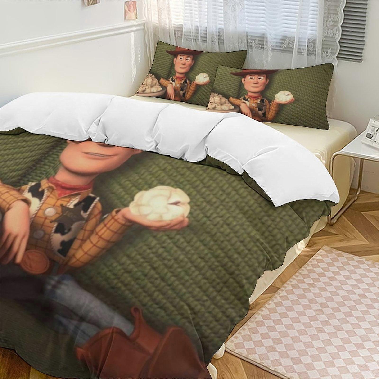 Bedding set WY332 Toy StoryCartoon Collection 3-Piece Comforter Set, Personalized Bedding Decor for Kids And Teens  Bed Sheets ZA332