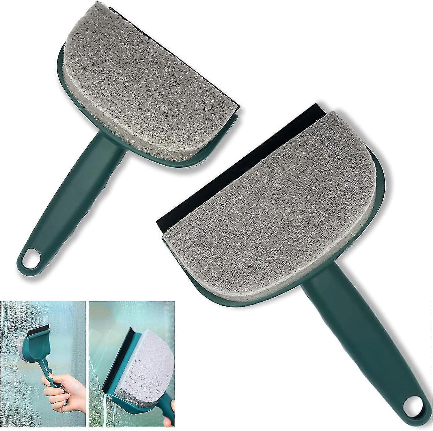 2 Pieces Window Squeegee, Professional Window Cleaning, 2 In 1 Window Cleaning, Bathroom Squeegee, For Windows, Mirrors And Car Glasssmall Shower Scra
