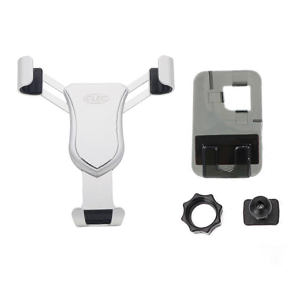 For Tesla Model S 2012-2021 or Model X 2016-2021 Plastic Alloy Black Car Bracket Mobile Phone Holder Air Vent Mount Stand 1 Set