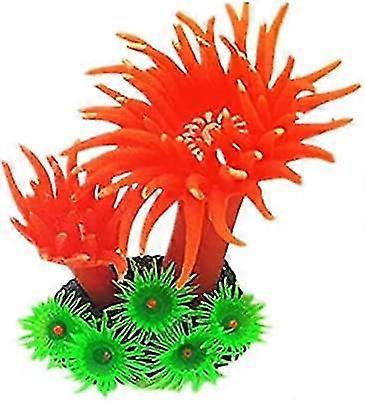 Aquarium Simulation Coral Decoration Silicone Artificial Fish Tank Fake Coral Plant Underwater Aquatic Sea Anemone Ornament