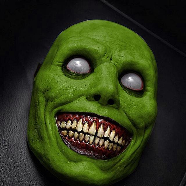 Horror Smiling Demon Mask Cosplay Evil Half Face Latex Masks Halloween Dress Up Masquerade Party Costume Props Accessor
