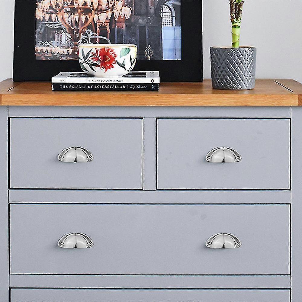 6/12pcs Retro Shell Cup Pull Handles Home Kitchen Door Cupboard Cabinet Furniture Drawer Knobs