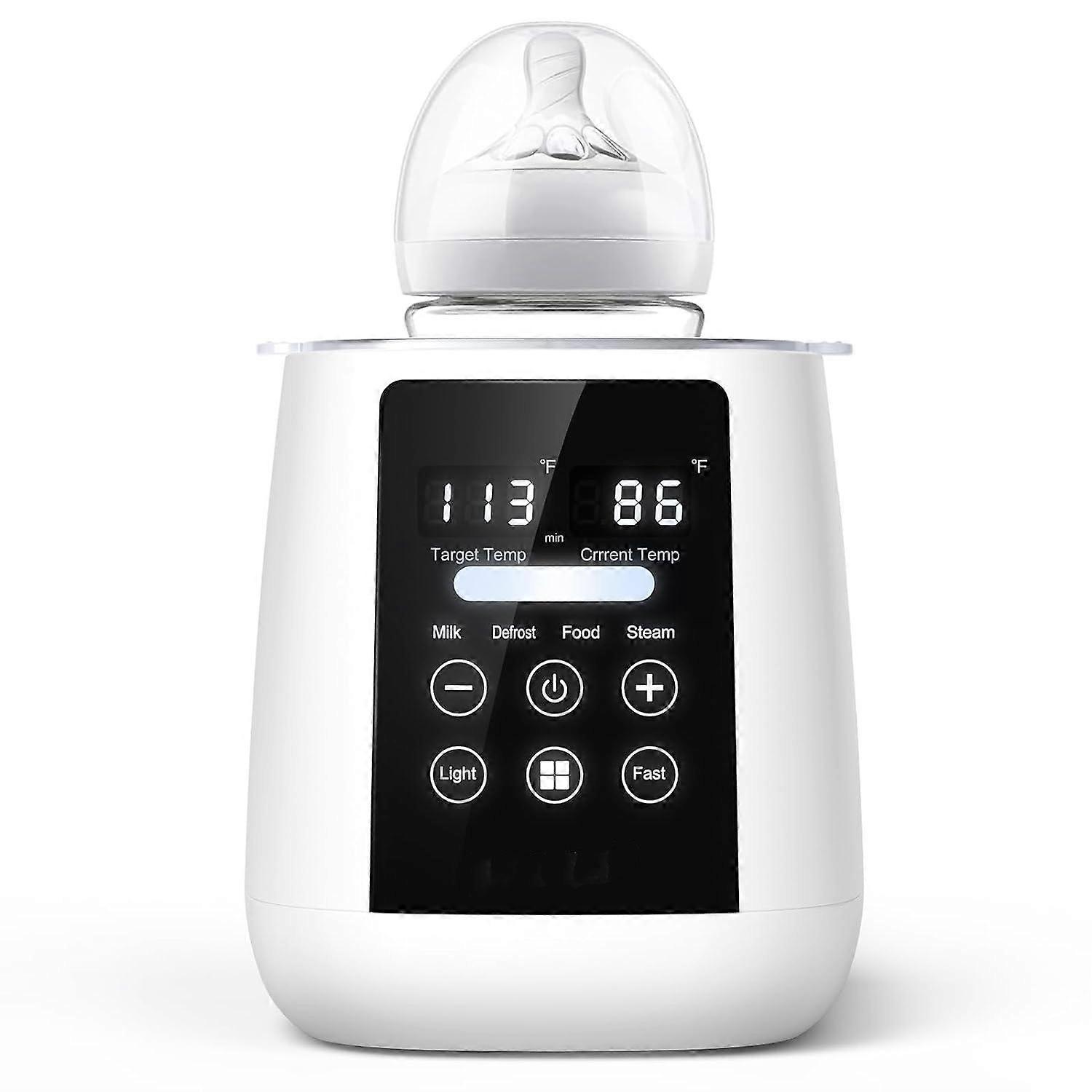 Podgrzewacz do butelek, szybki podgrzewacz do butelek dla niemowląt do mleka matki, formuła z dokładną kontrolą temperatury, termostat 48H Podgrzewacz do mleka dla niemowląt z rozmrażaniem, lampką nocną, botem