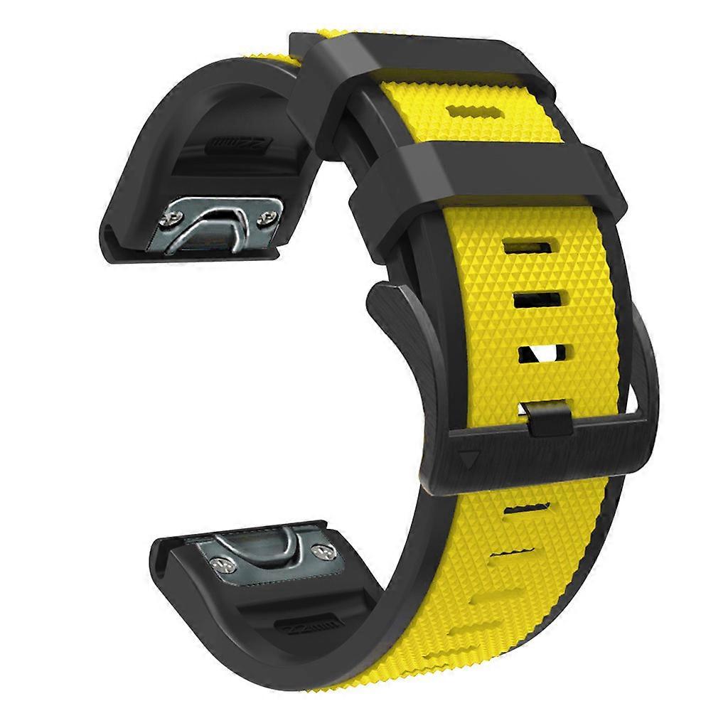 Silicone Wristband for Garmin-Fenix6 Wriststrap Band Two-color Strap Bracelet