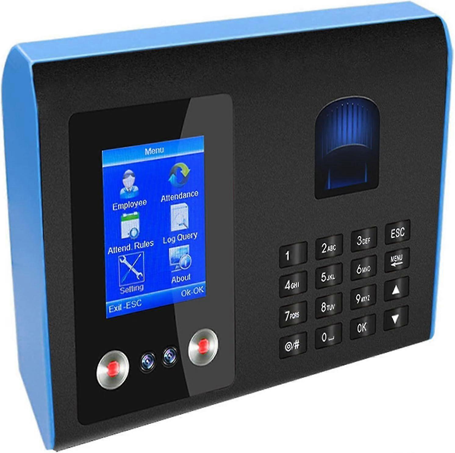 Face Fingerprint Time Clock with Automatic Time Calculation, No Need for Networking Attendance Machi