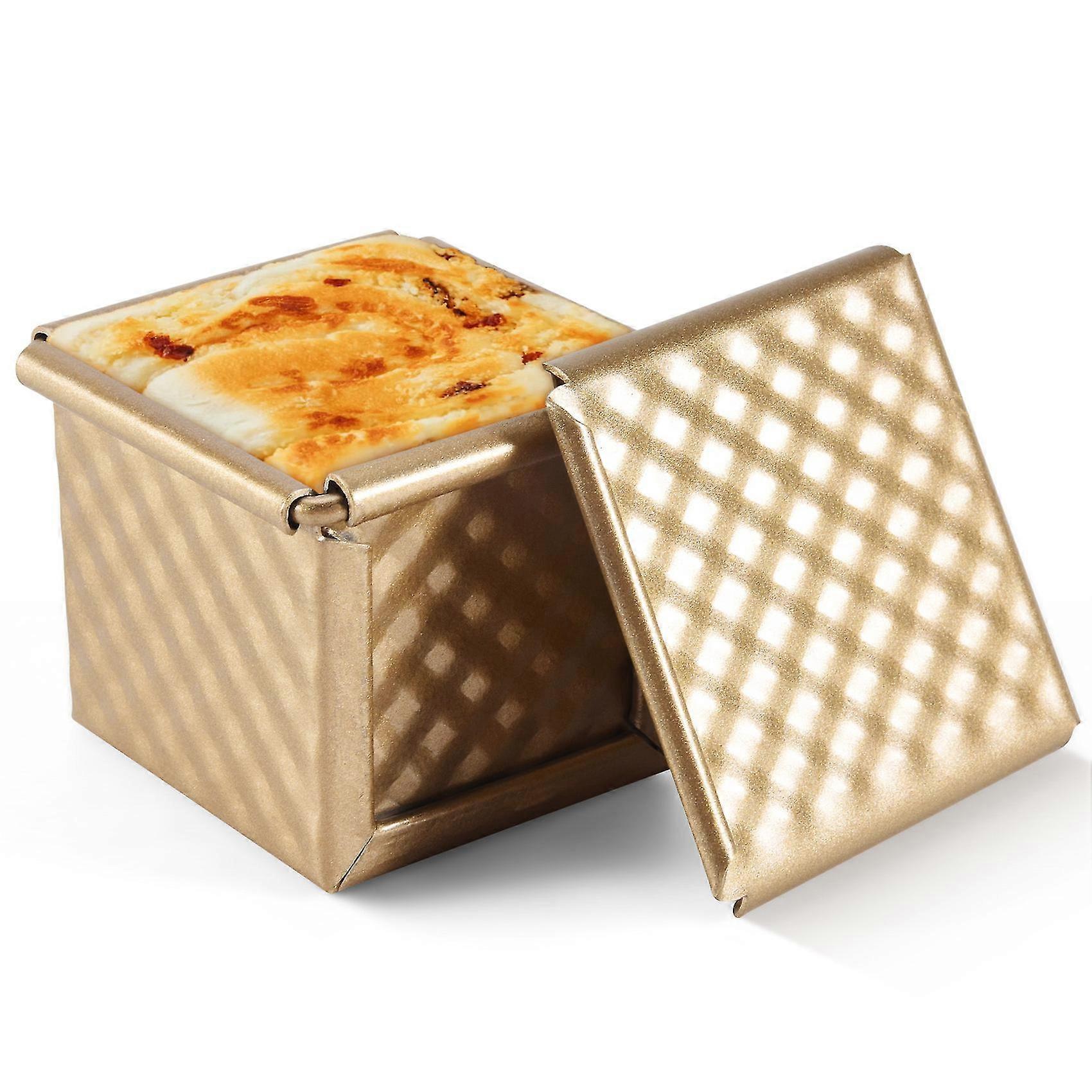 Square Loaf Pan With Lid Toast Mold Bread Pan Pullman Loaf Pan with Cover Non-stick Mini Water Cube Toast Box