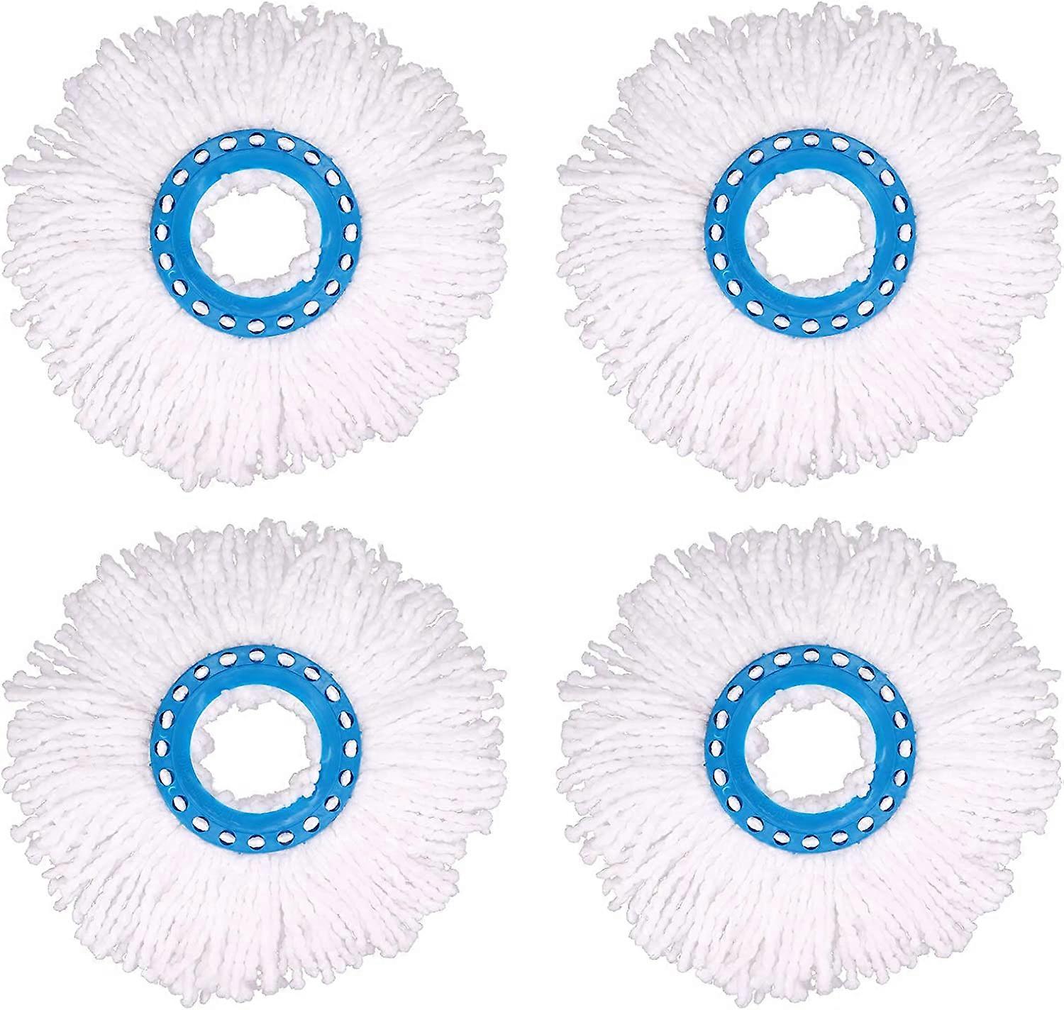 4Pcs Microfiber Round Replacement Mop Heads,360 Rotation(Diameter 16cm)
