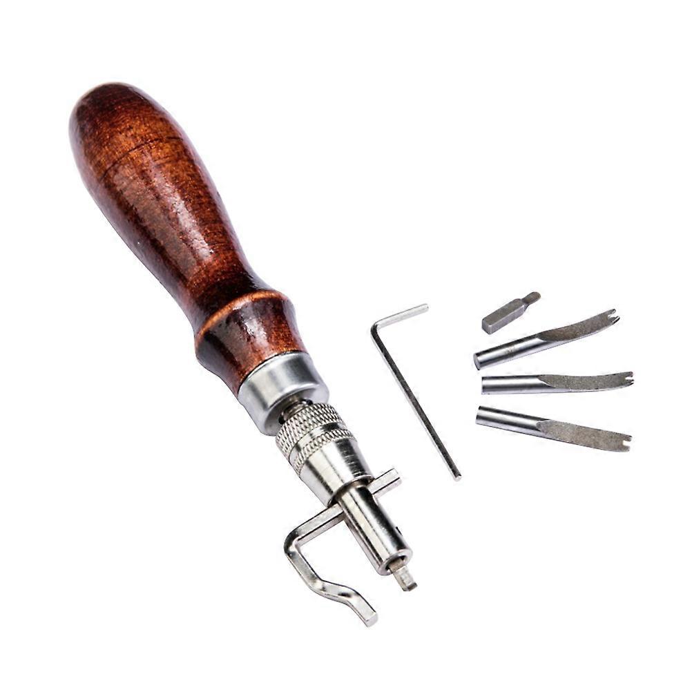 7pcs Leather Craft Stitching Groover Skiving Edger Beveler Leather Working Tools Kit