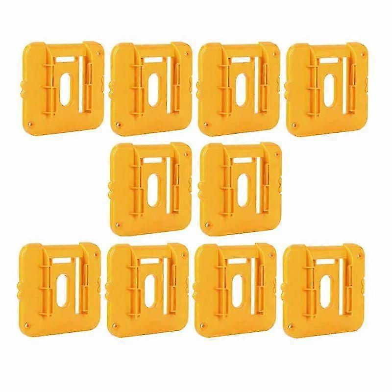 Battery Holders Mount For De-walt 20v Battery Drill Tool Yellow 10pcs
