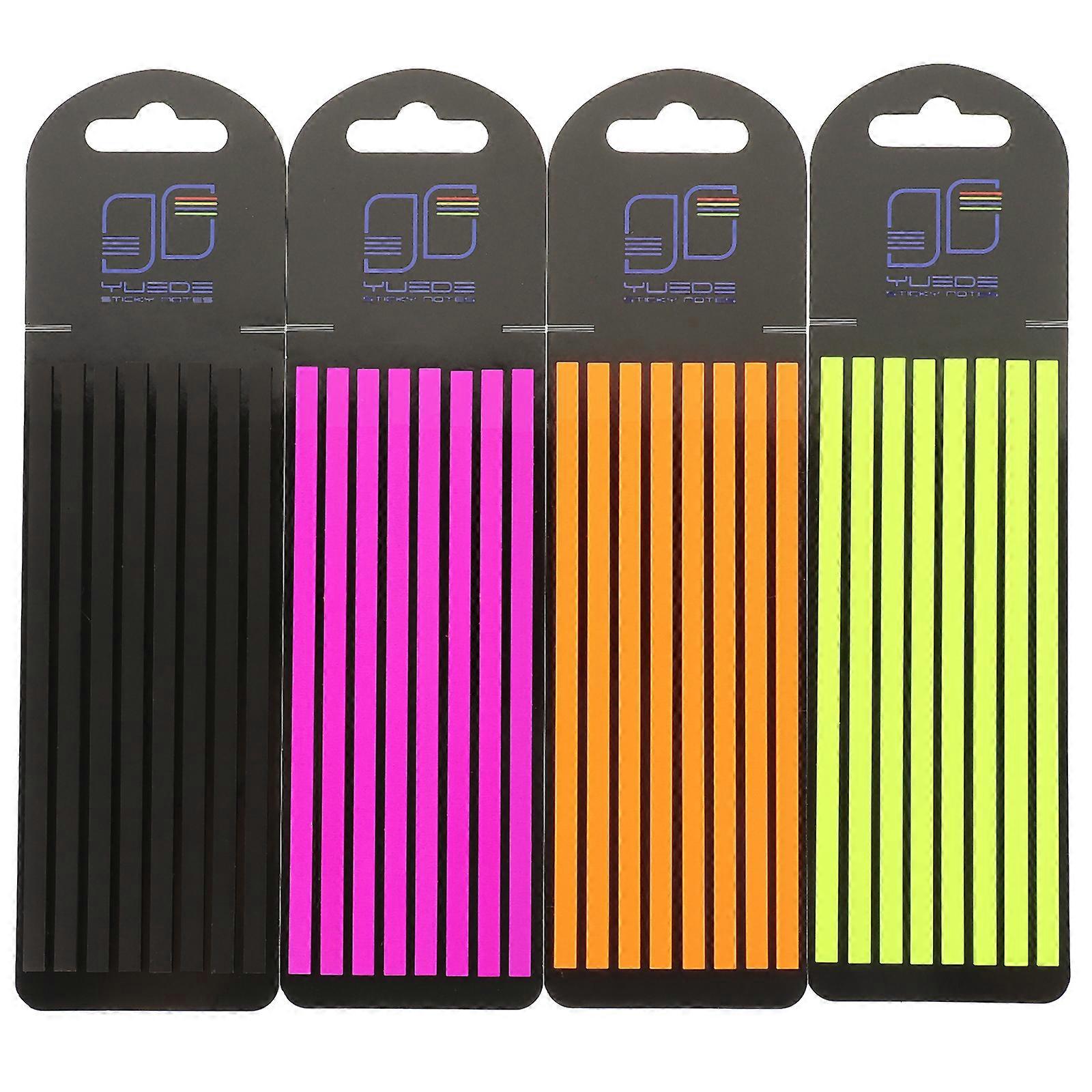 4 Books of Thin Note Strip Transparent Highlight Strips Portable Page Markers for Highlight
