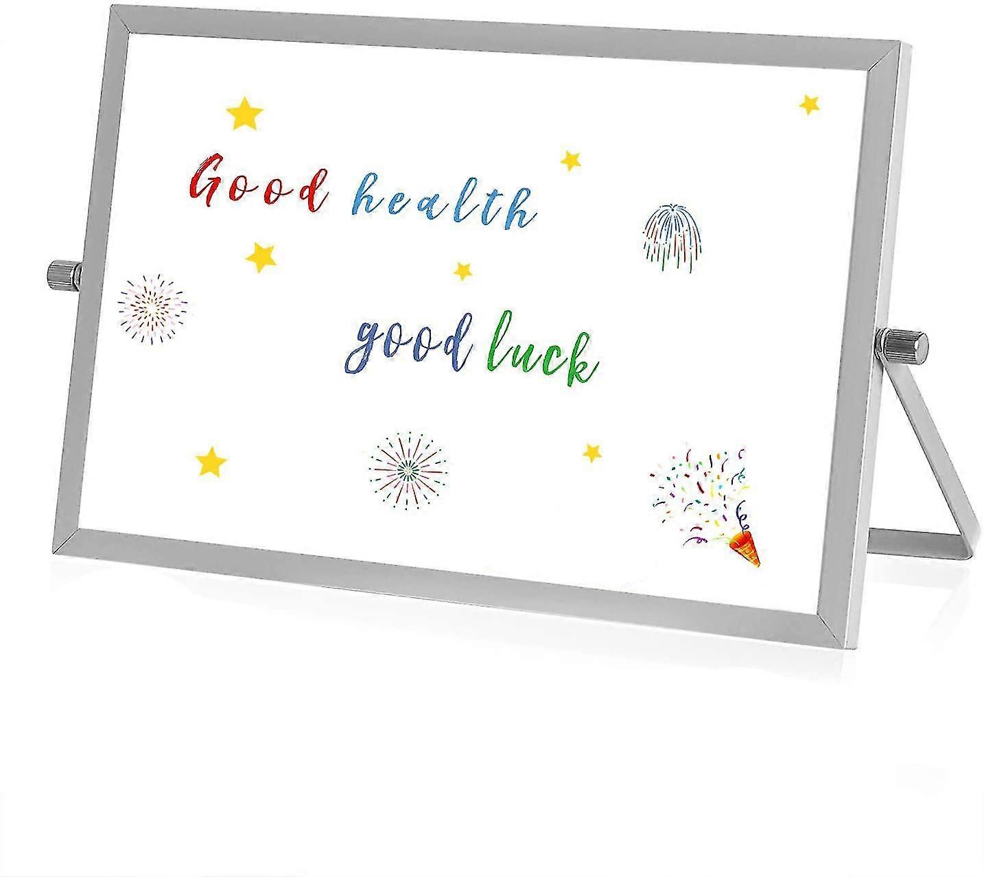 Magnetisches Whiteboard, Magnetbrett Beschreibbares Whiteboard Doppelseitiges kleines Desktop-Whiteboard