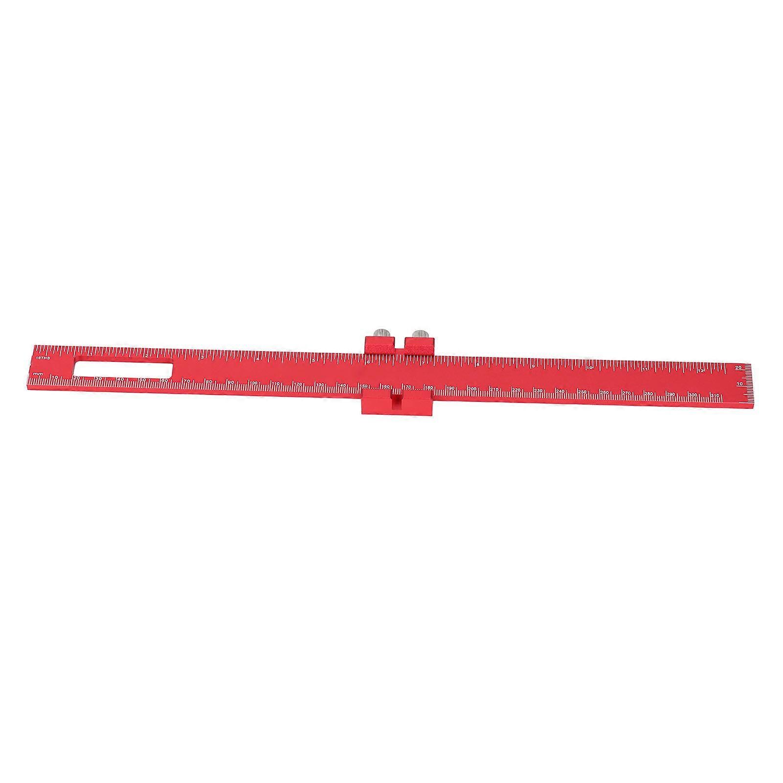 Multifunctional 12in Woodworking Pocket Ruler: Adjustable, Sliding for Measuring and Scribing
