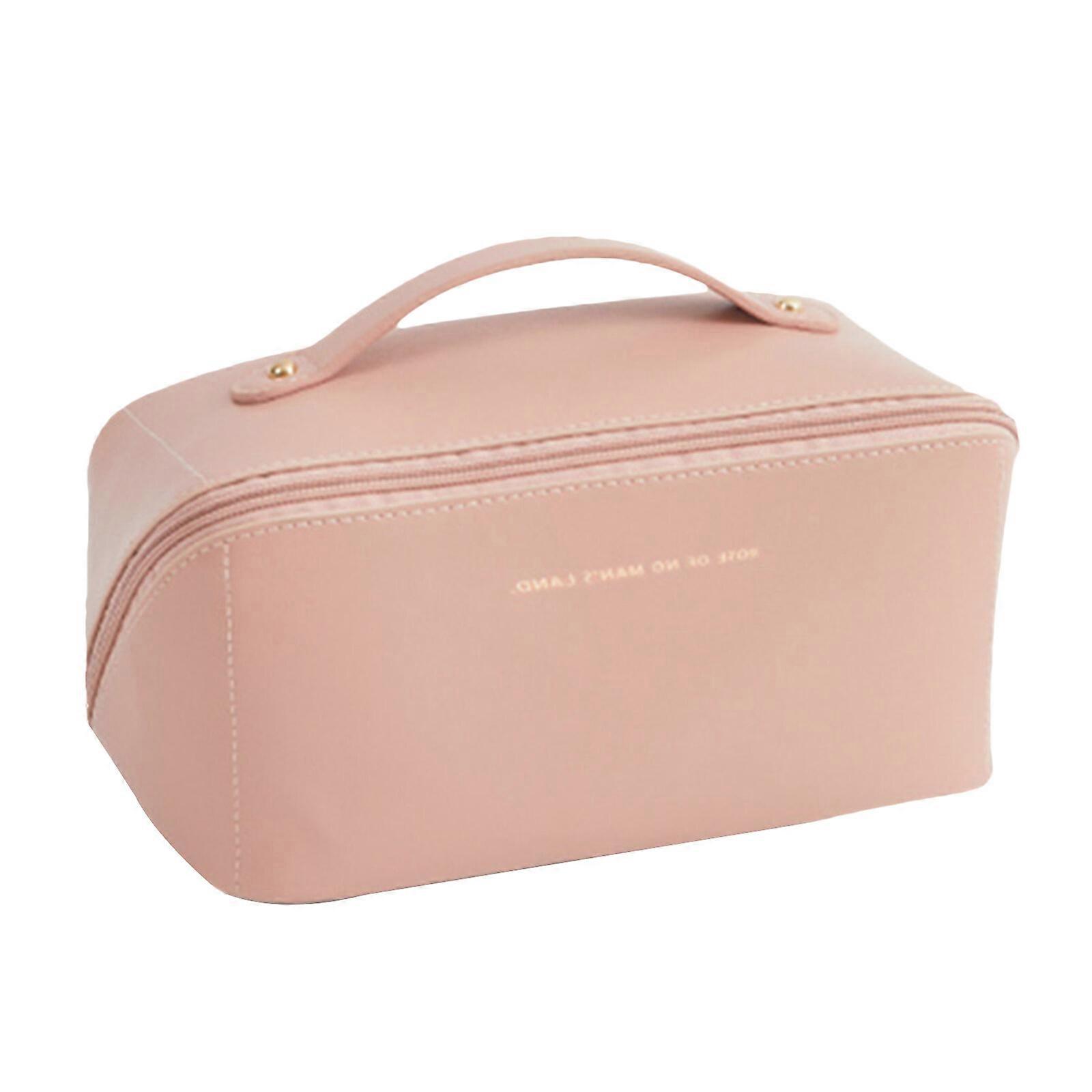New Arrive Makeup Bag High Capacity Waterproof With Handle 23 X 11 X 10 Cm PU Large-Capacity Leather Zipper Portable
