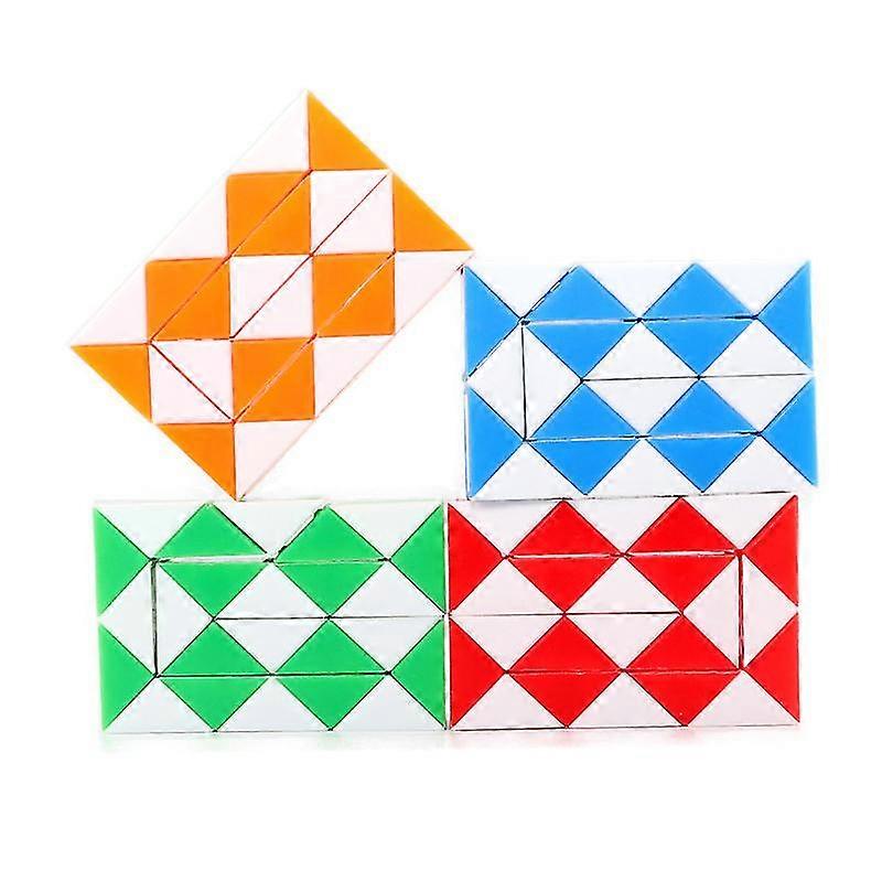 Magic Snake Cube Twist Puzzle Wedges Kids Party Favors (4pcs)